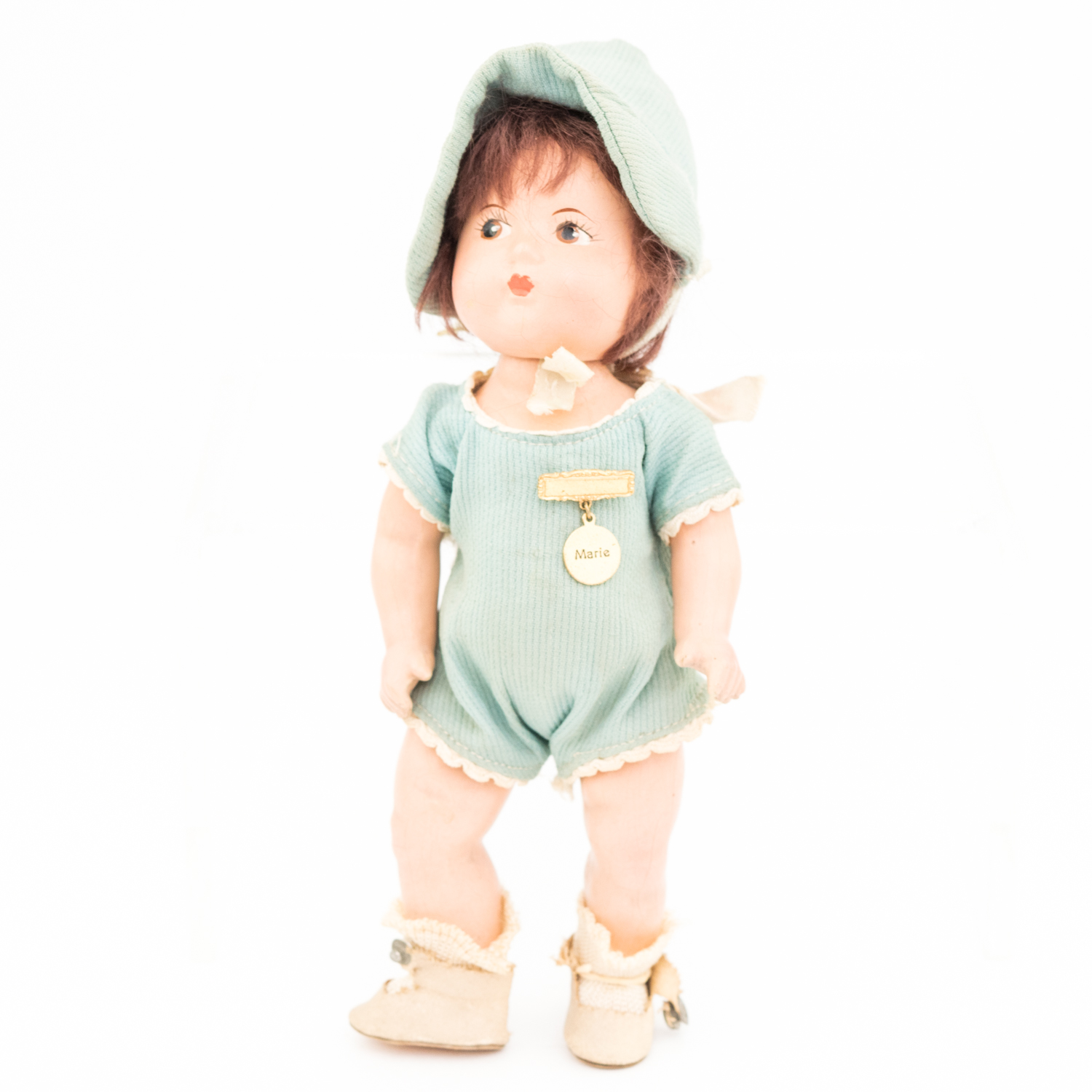 Vintage Madame Alexander Dionne Quintuplet Composition Dolls in Fabric Covered Swing