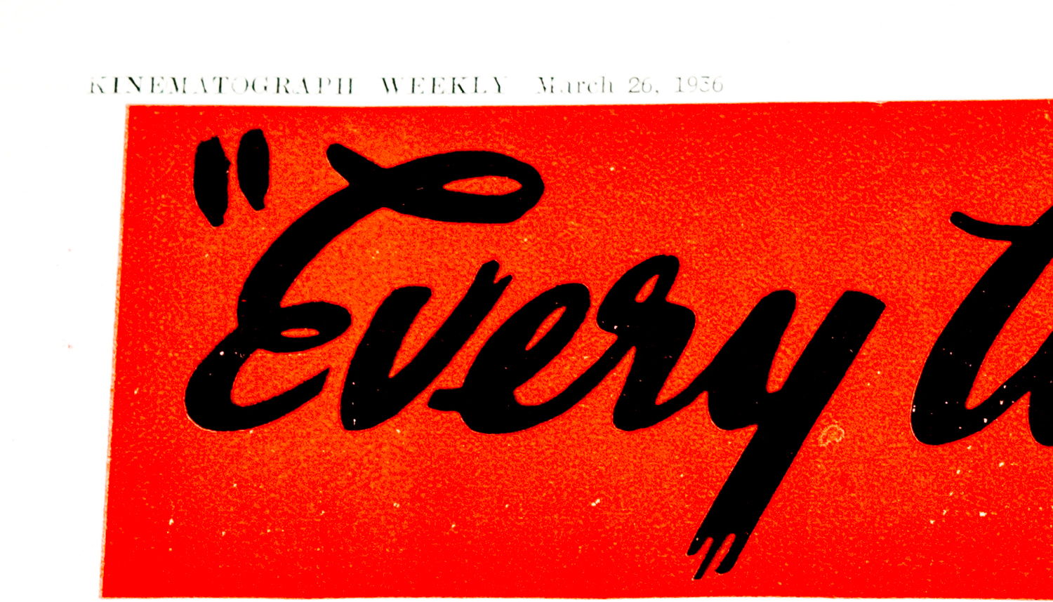 Vintage Kinemetograph Weekly March 26, 1936 Ad Featuring the Dionne Quintuplets in "The Country Doctor"