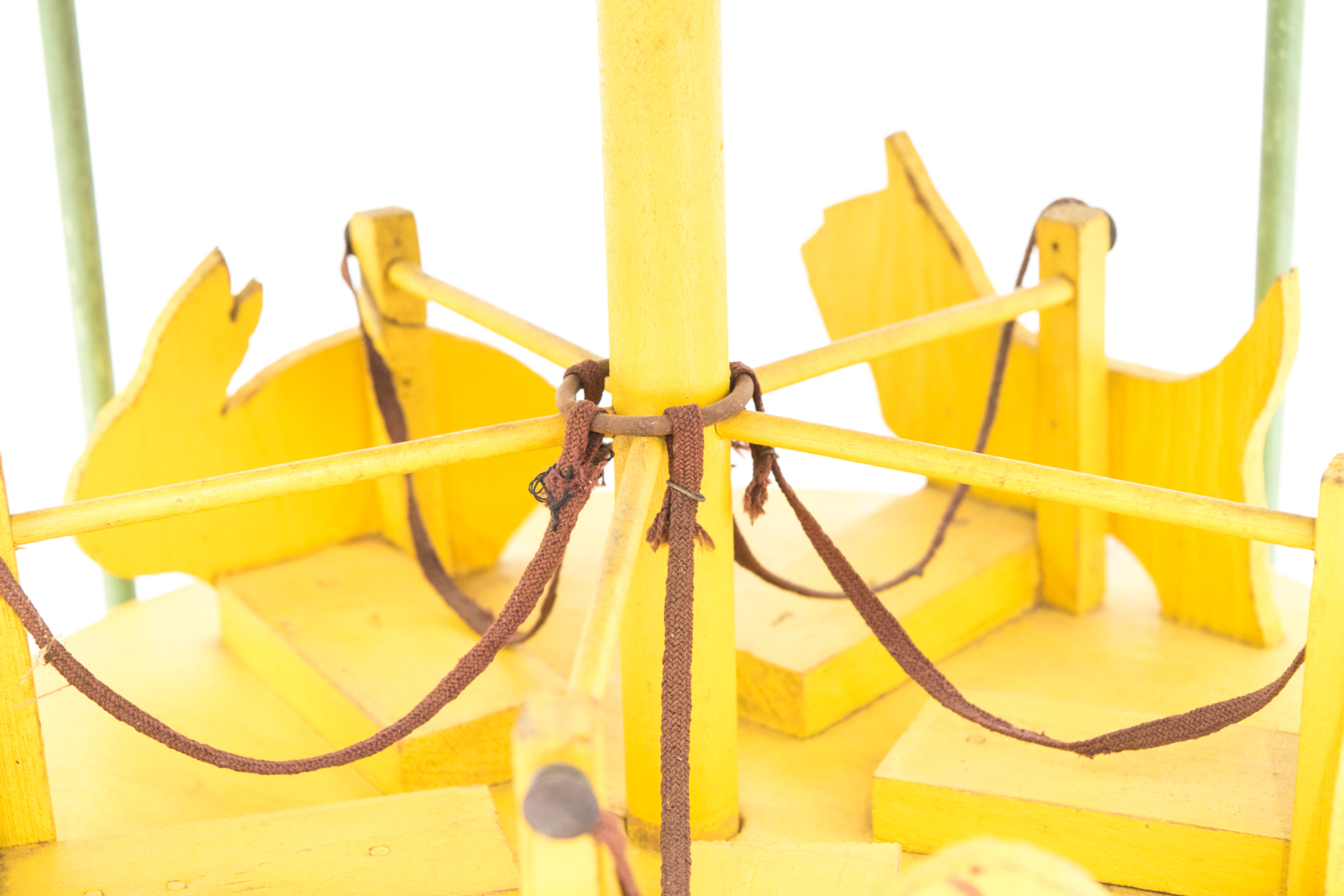 Vintage Original Dionne Quintuplets Wood and Canvas Doll Carousel