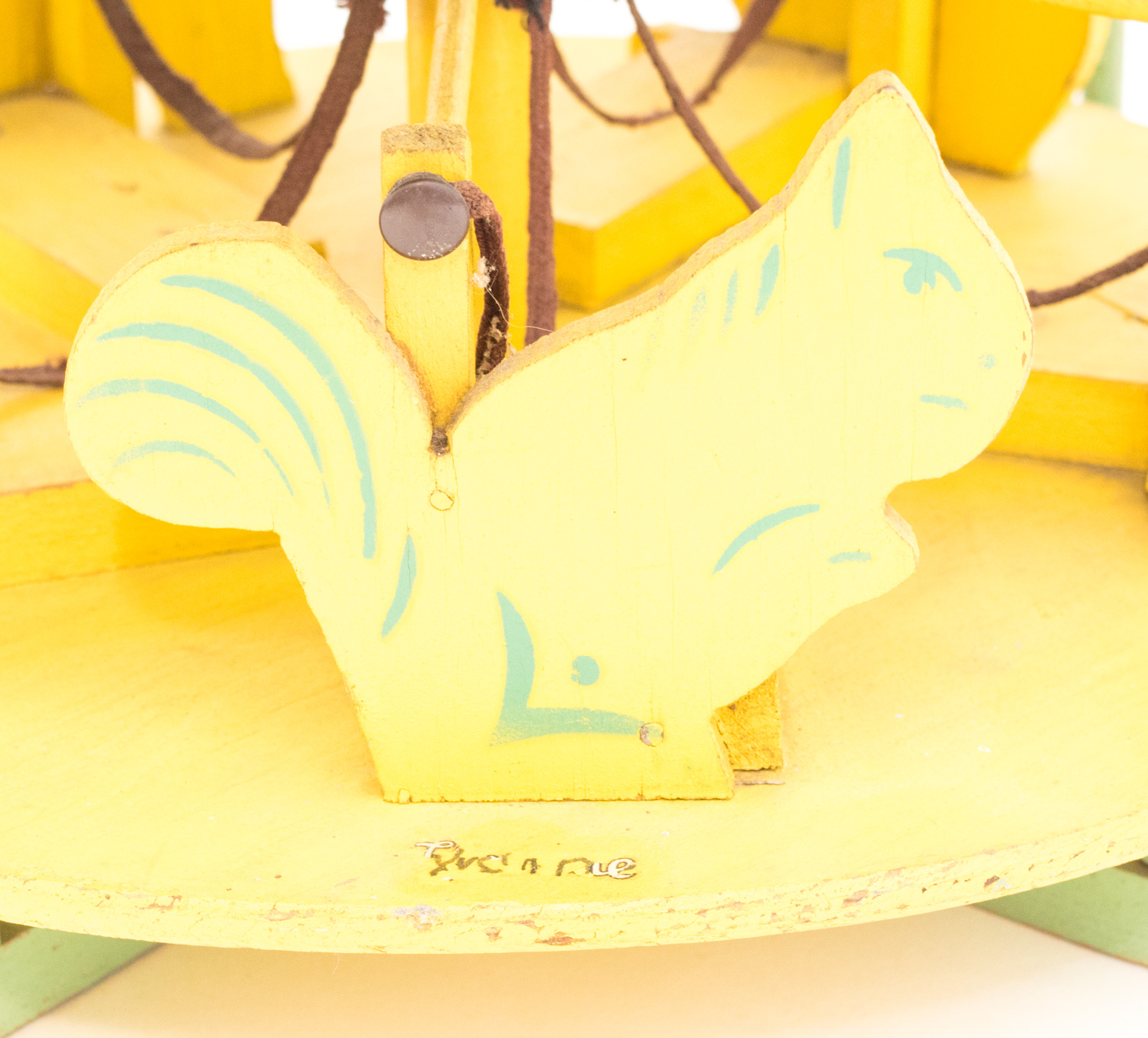 Vintage Original Dionne Quintuplets Wood and Canvas Doll Carousel