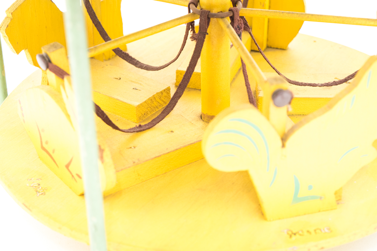 Vintage Original Dionne Quintuplets Wood and Canvas Doll Carousel