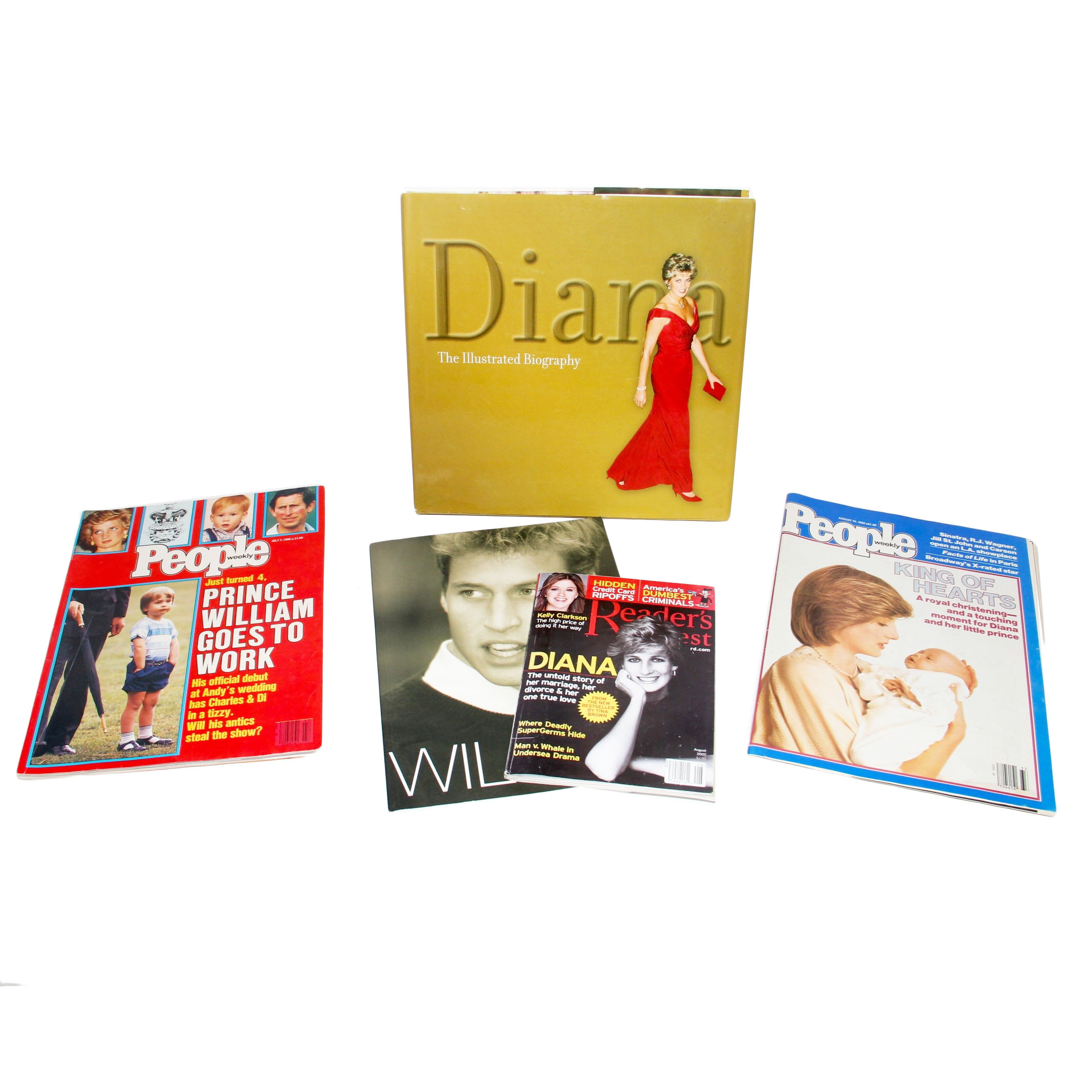 Collection of Princess Diana And Prince William Literature