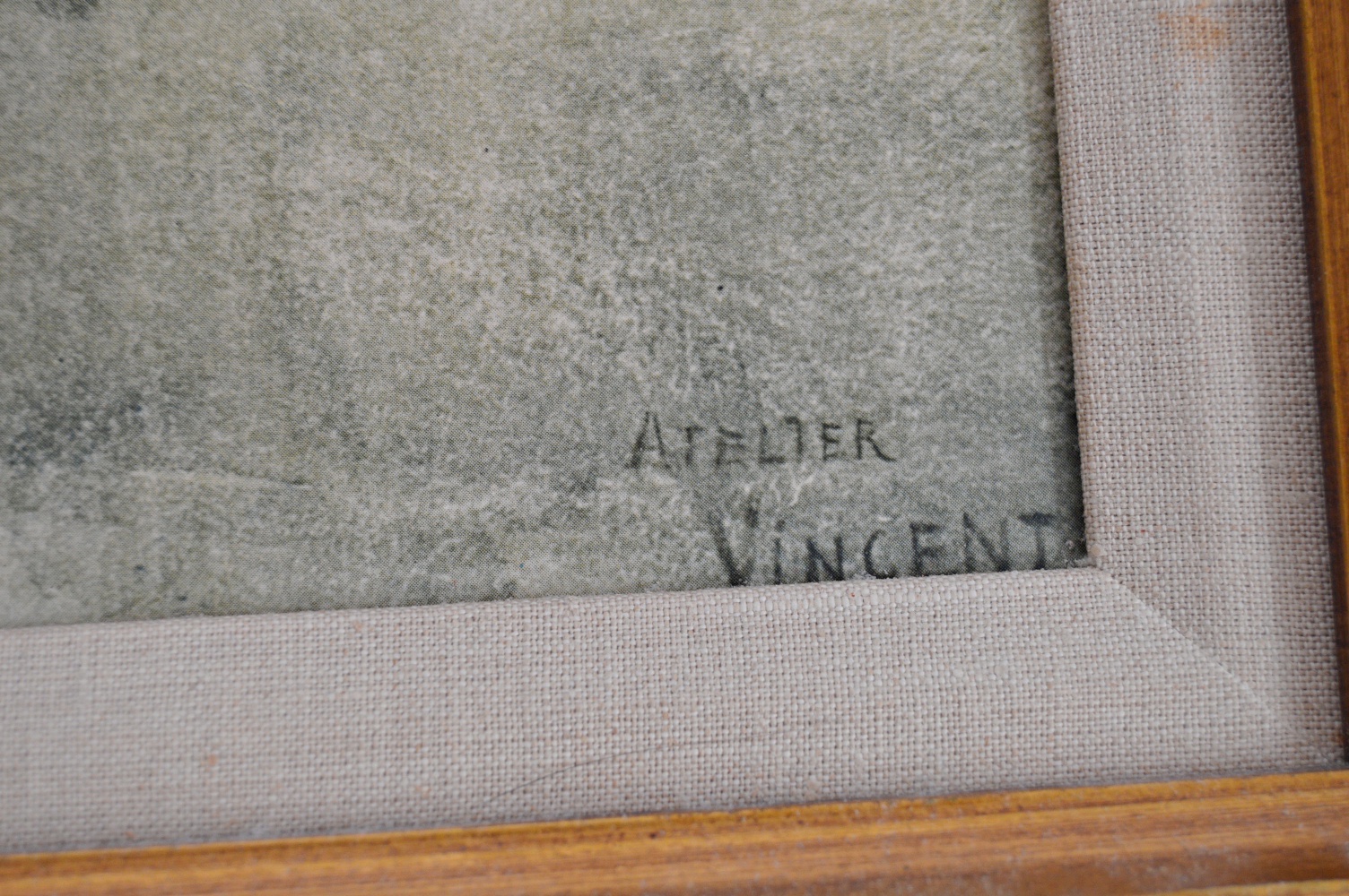 Van Gogh Offset Lithograph "Woman Grinding Coffee"