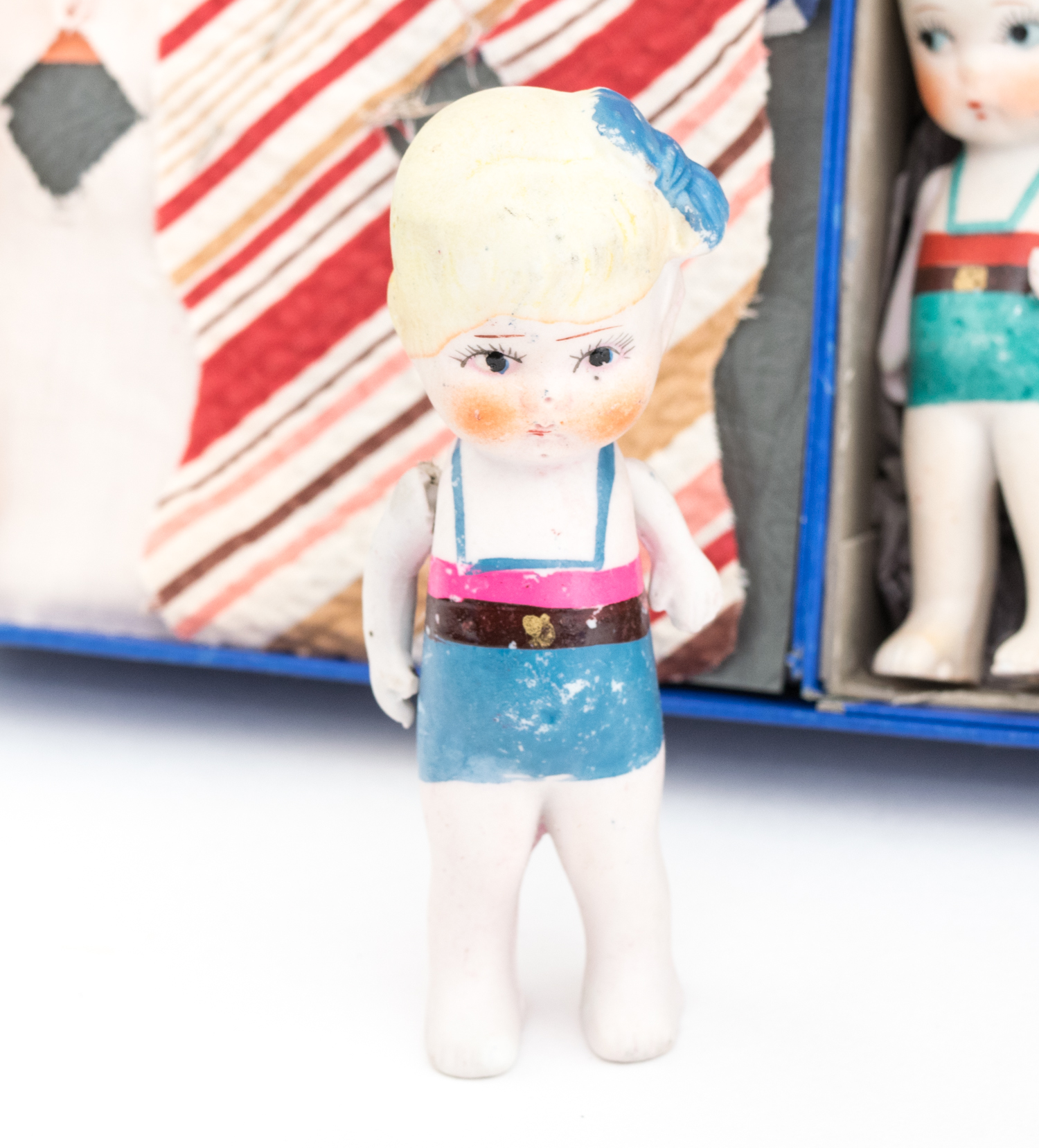 Vintage Quintuplets Sewing Set with Dolls by American Toy Works