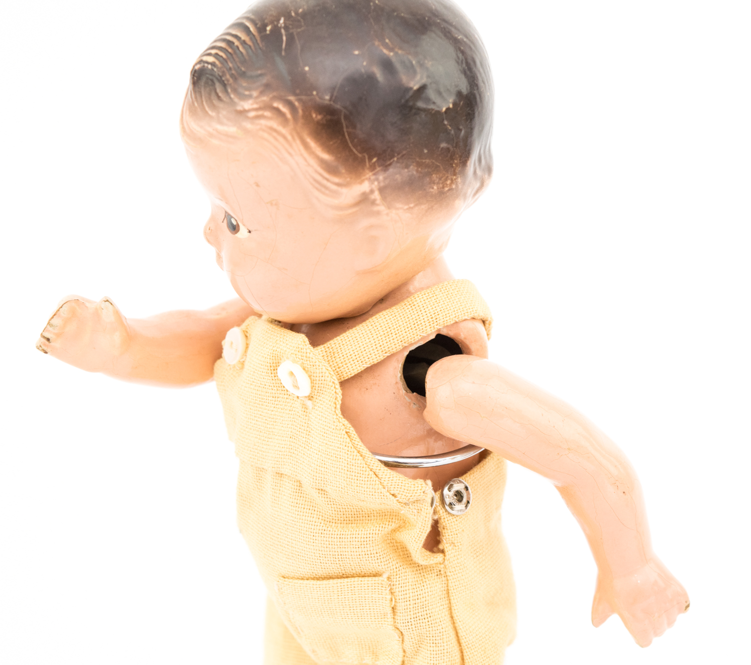 1930s Madame Alexander Dionne Quints Composition Dolls and Dr. Dafoe Doll with Five Wooden Rockers