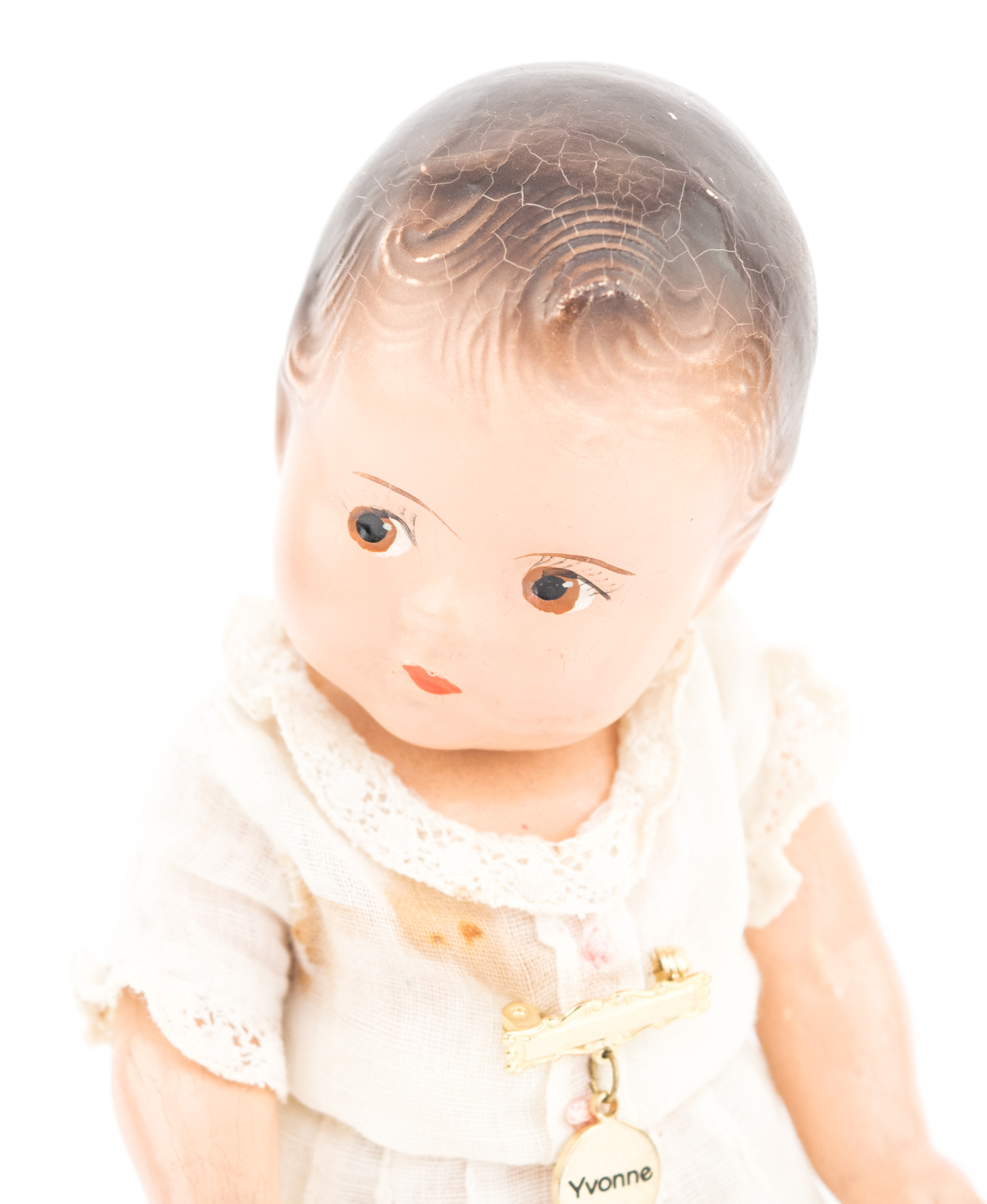 1930s Madame Alexander Dionne Quints Composition Dolls and Dr. Dafoe Doll with Five Wooden Rockers