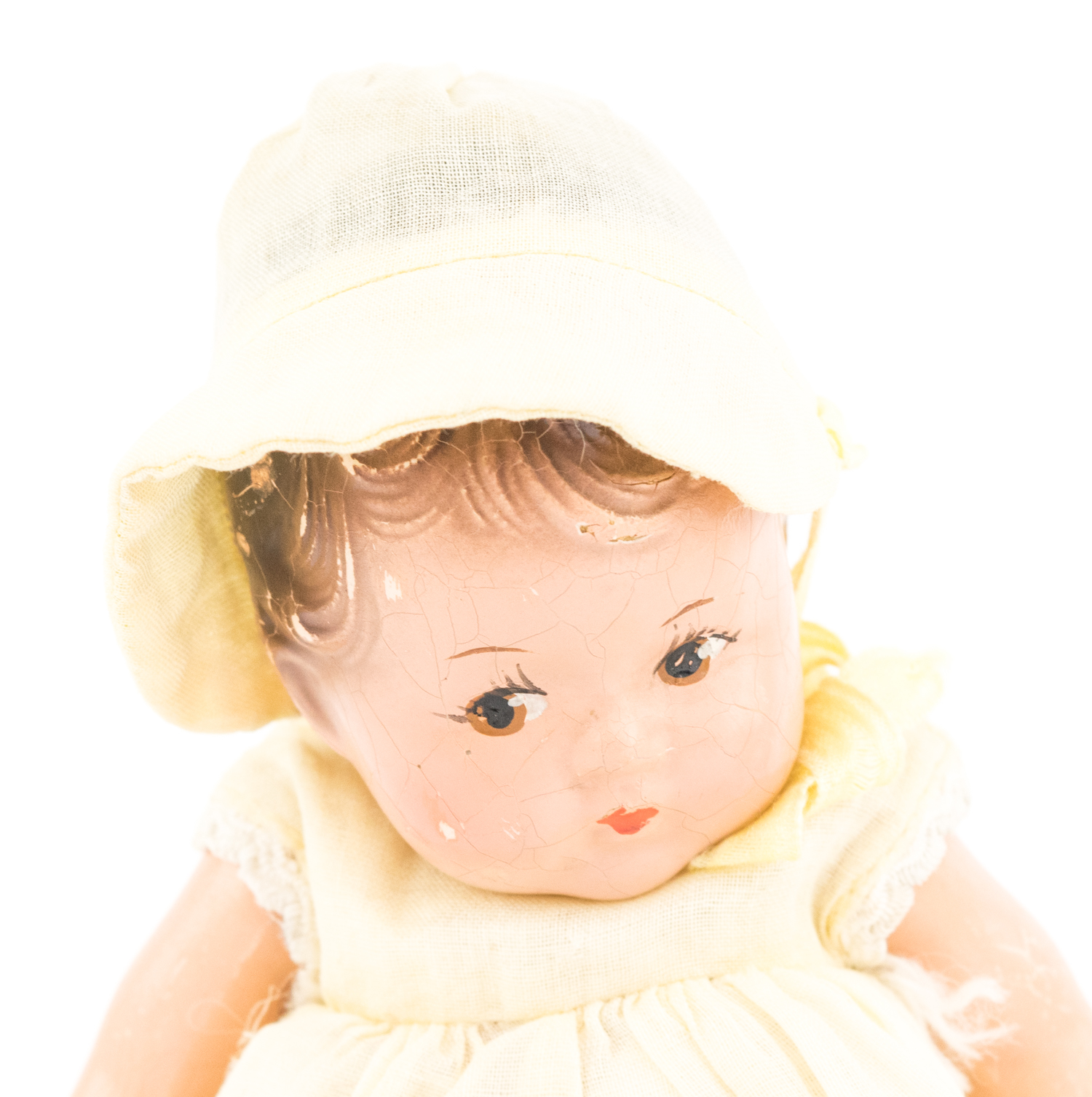 1930s Madame Alexander Dionne Quints Composition Dolls and Dr. Dafoe Doll with Five Wooden Rockers