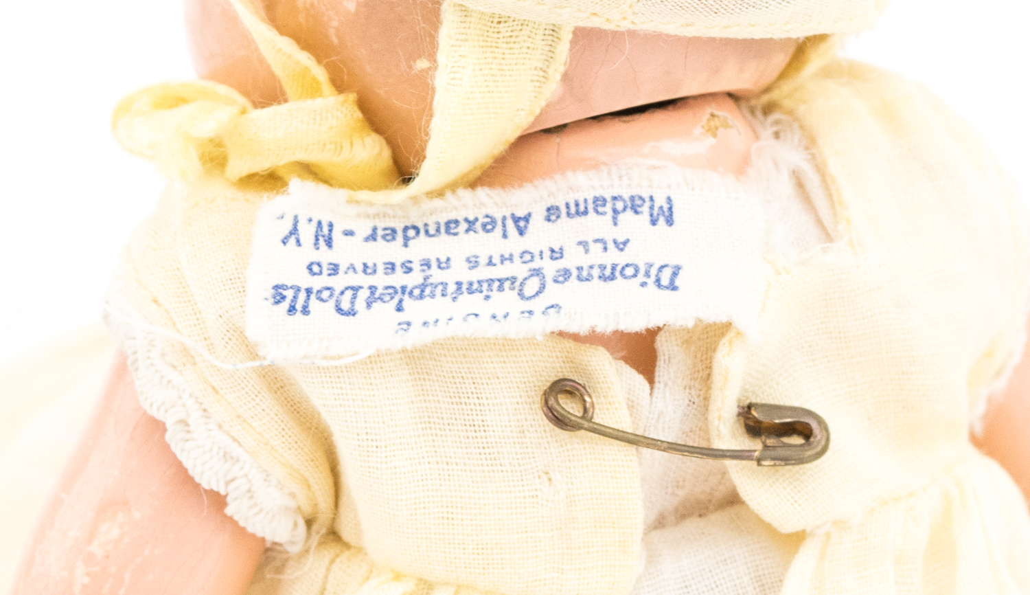 1930s Madame Alexander Dionne Quints Composition Dolls and Dr. Dafoe Doll with Five Wooden Rockers