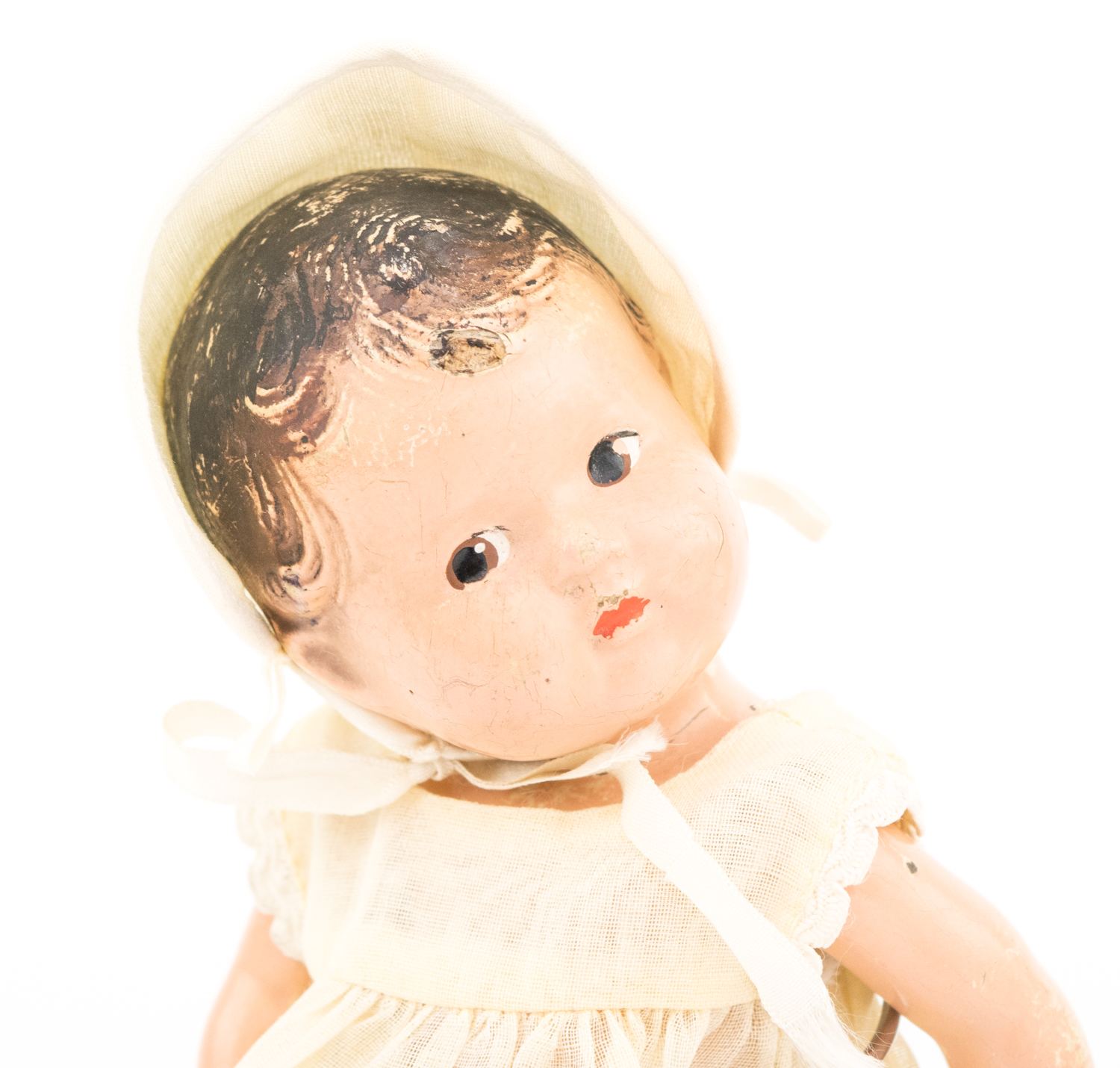 1930s Madame Alexander Dionne Quints Composition Dolls and Dr. Dafoe Doll with Five Wooden Rockers