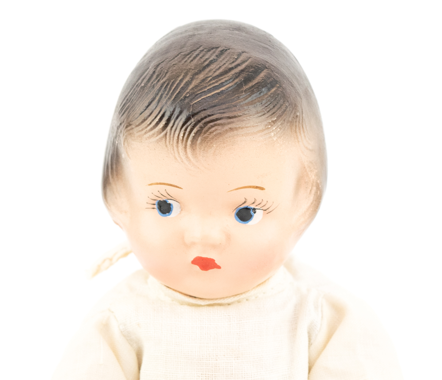 1930s Madame Alexander Dionne Quints Composition Dolls and Dr. Dafoe Doll with Five Wooden Rockers