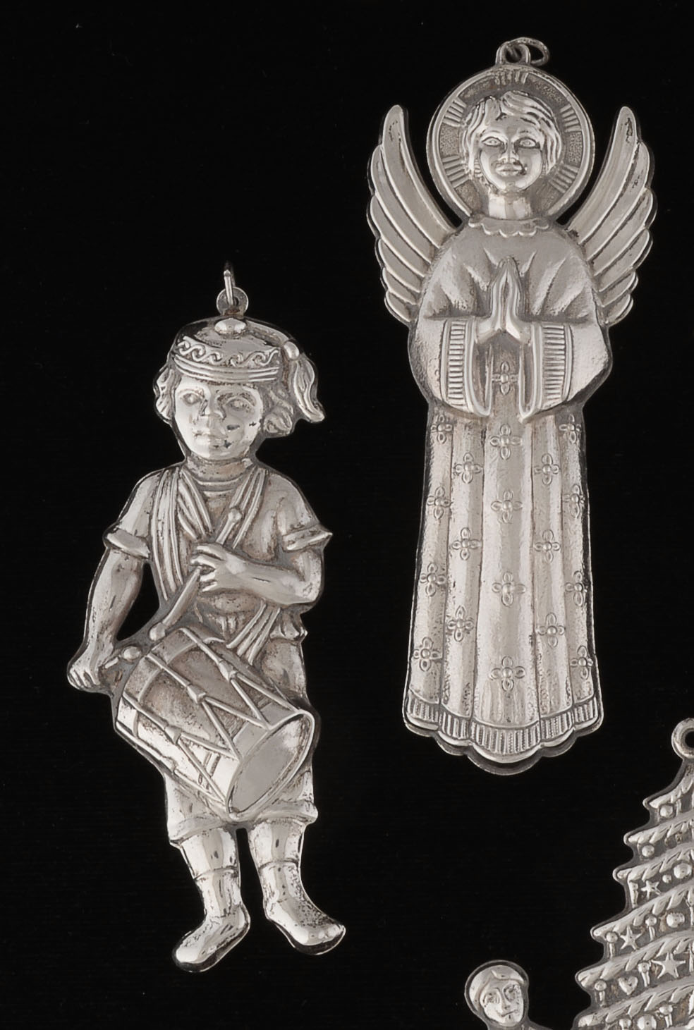 Gorham Sterling Silver "American Heritage" Christmas Ornaments