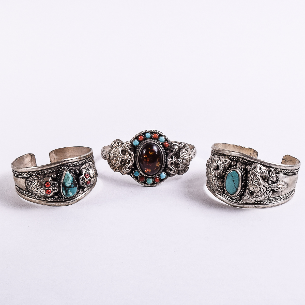 Silver Tone Cuff Bracelets