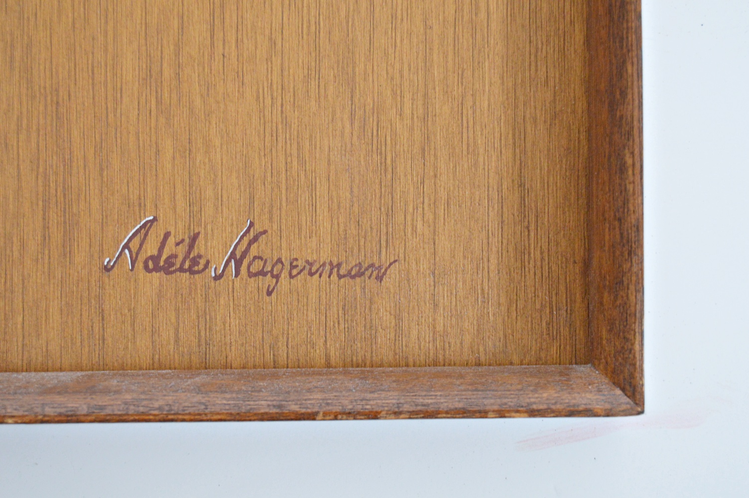 Signed Mid Century Siamese Cat Painting on Wood