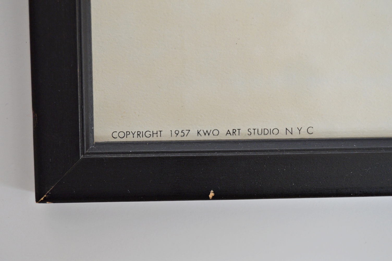 1950s Offset Lithograph Cat Print