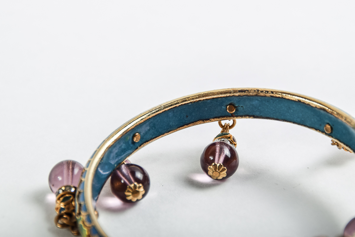 Cloisonné Bracelet and Beaded Necklace