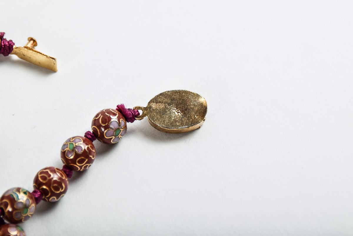 Cloisonné Bracelet and Beaded Necklace