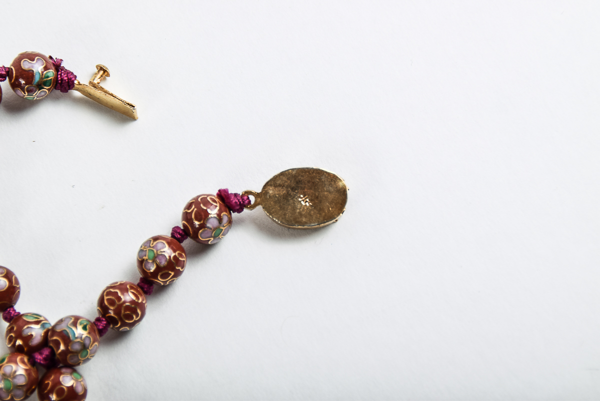 Cloisonné Bracelet and Beaded Necklace