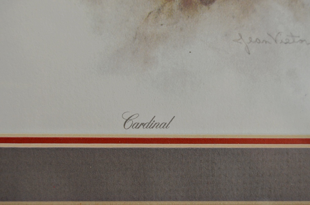 Signed Off Set Lithographic Print of a Cardinal