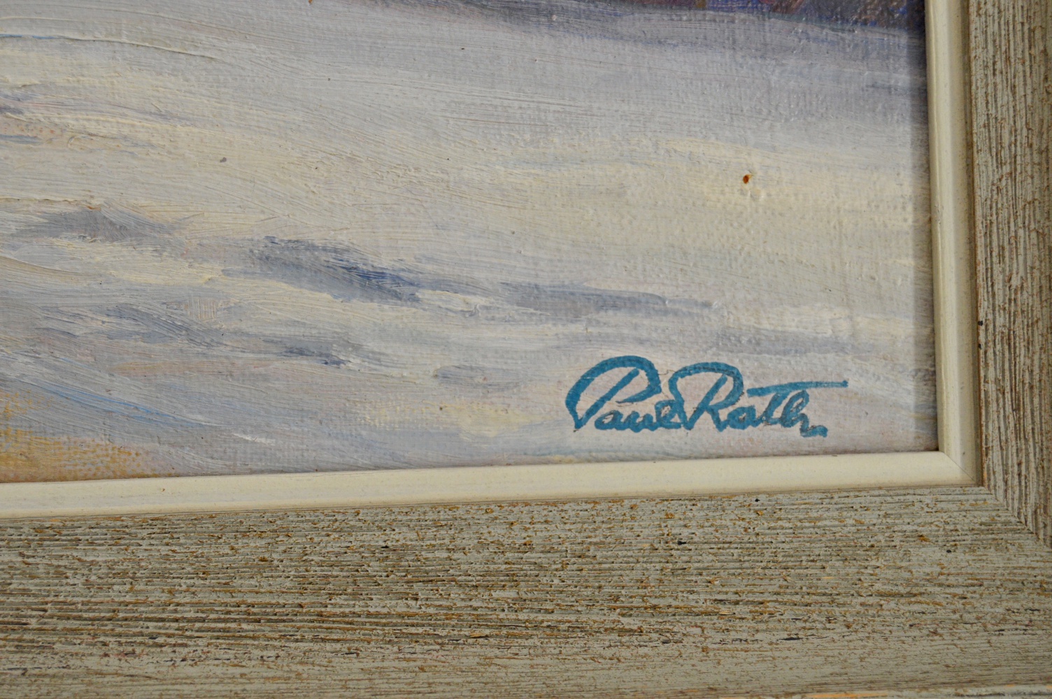 Original Signed Swiss Mountain Landscape on Canvas