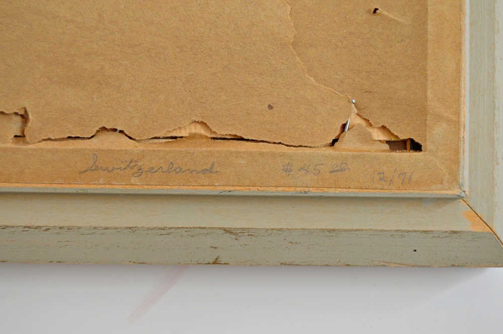 Original Signed Swiss Mountain Landscape on Canvas