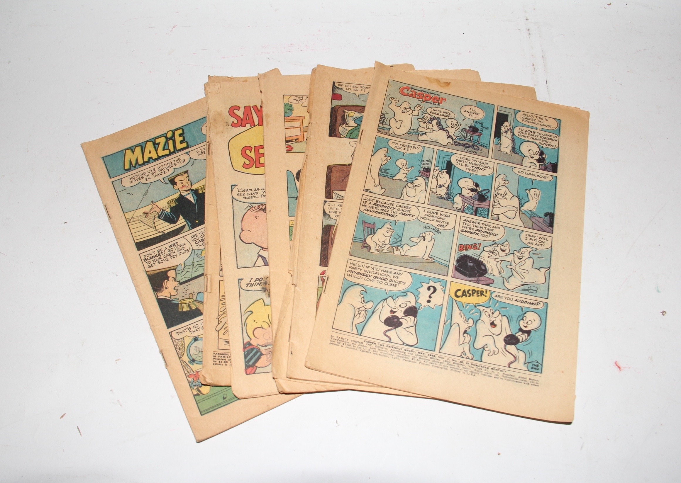 Assortment of Vintage Comic Books Including Nancy and Sluggo