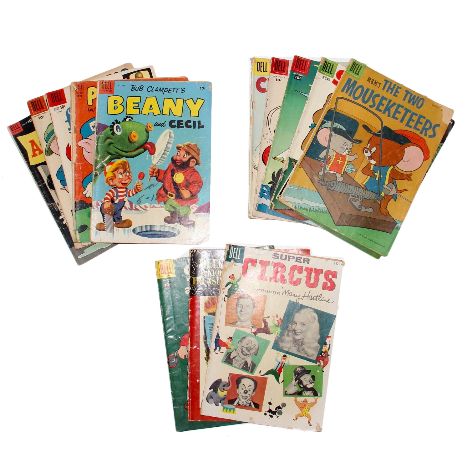 1950s Dell Comic Books Including Warner Brothers and MGM Cartoons