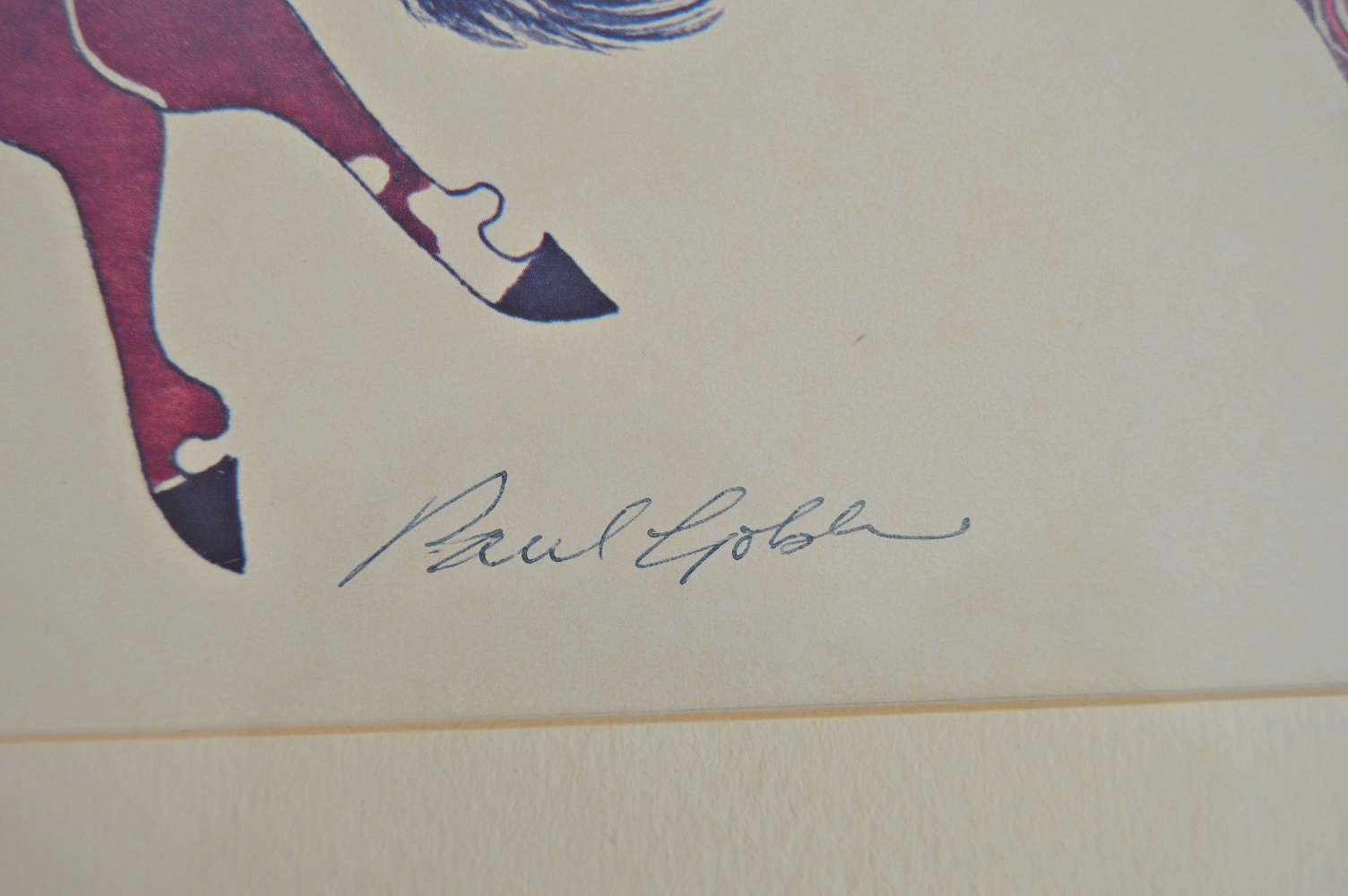 Paul Goble Offset Lithograph of Native Americans on Horseback