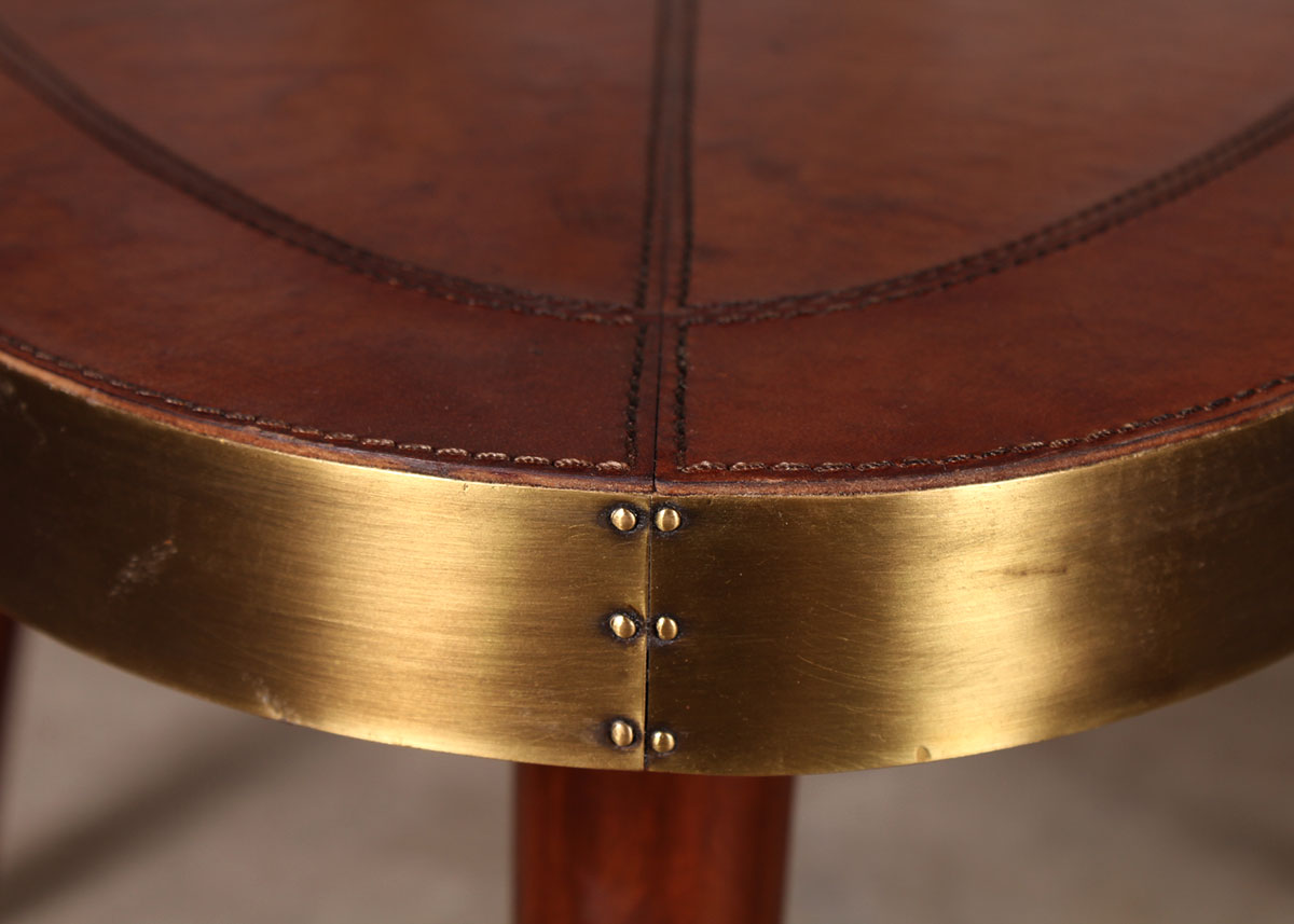 Mid Century Modern Style Arched Triangle Side Table Pair