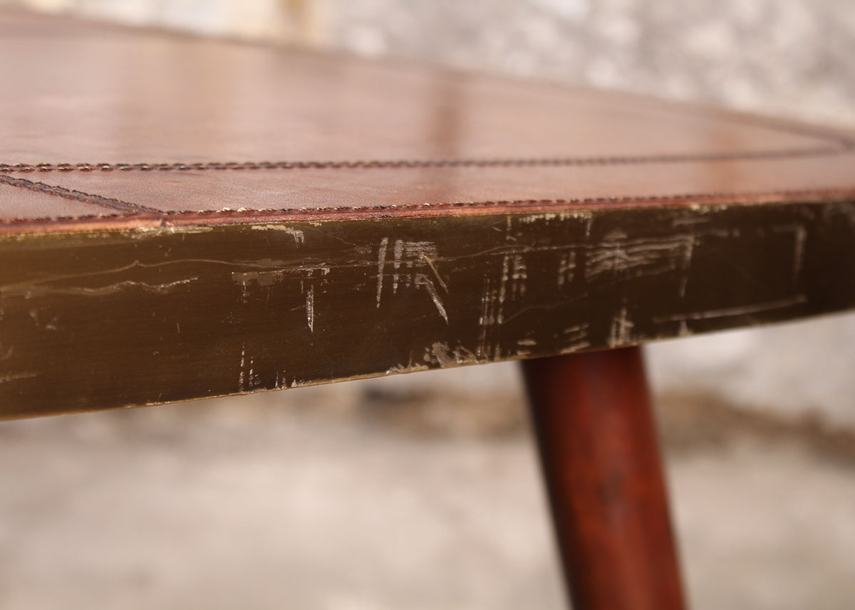 Mid Century Modern Style Arched Triangle Side Table Pair