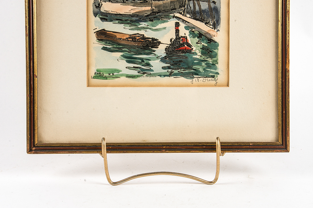 Signed J.P. Duriez "Paris N.D." Offset Lithograph