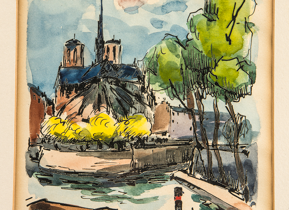 Signed J.P. Duriez "Paris N.D." Offset Lithograph