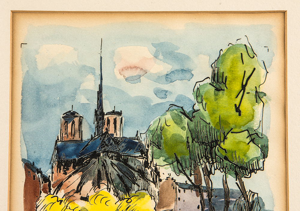 Signed J.P. Duriez "Paris N.D." Offset Lithograph