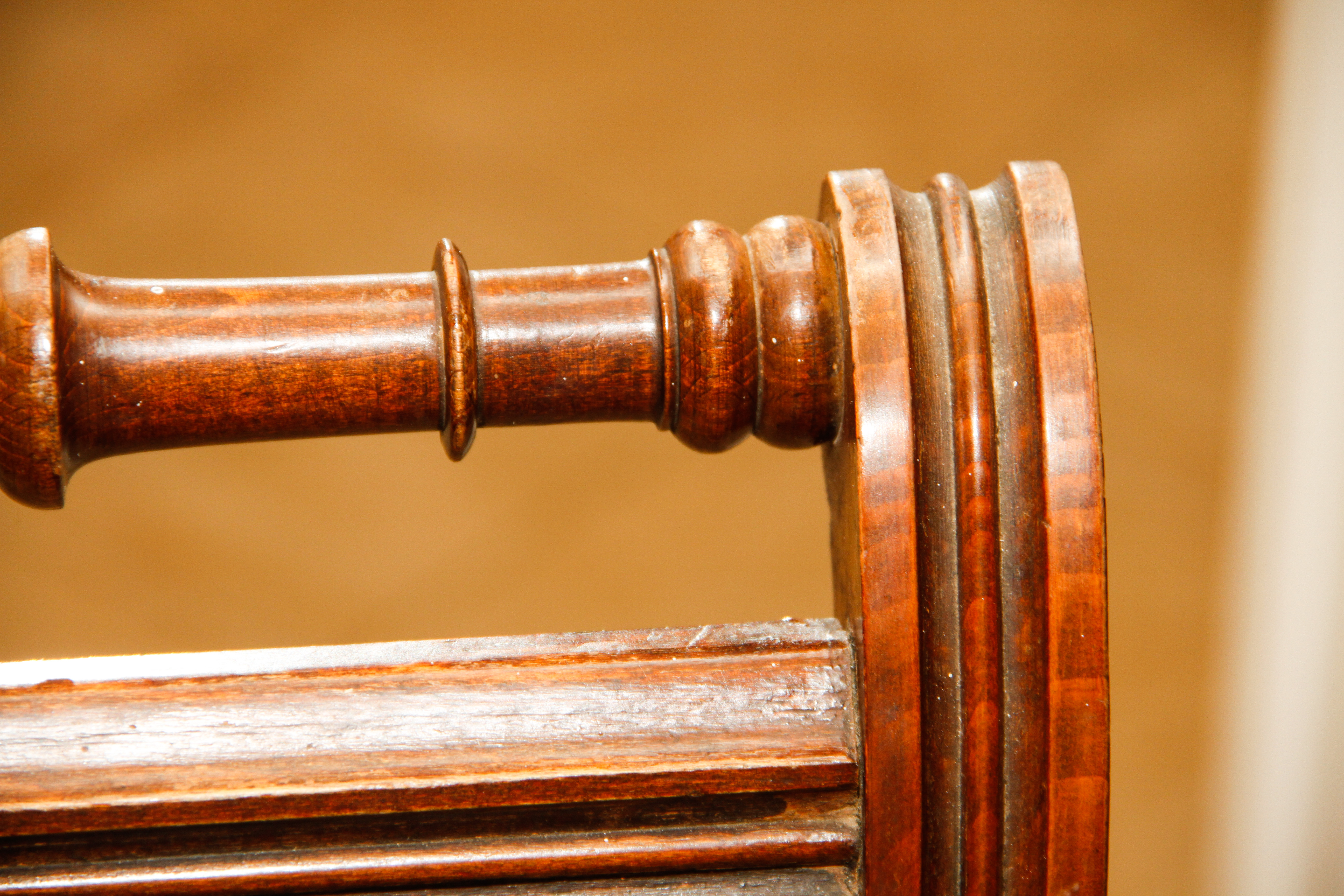 Set of Five Antique Cane Dining Chairs