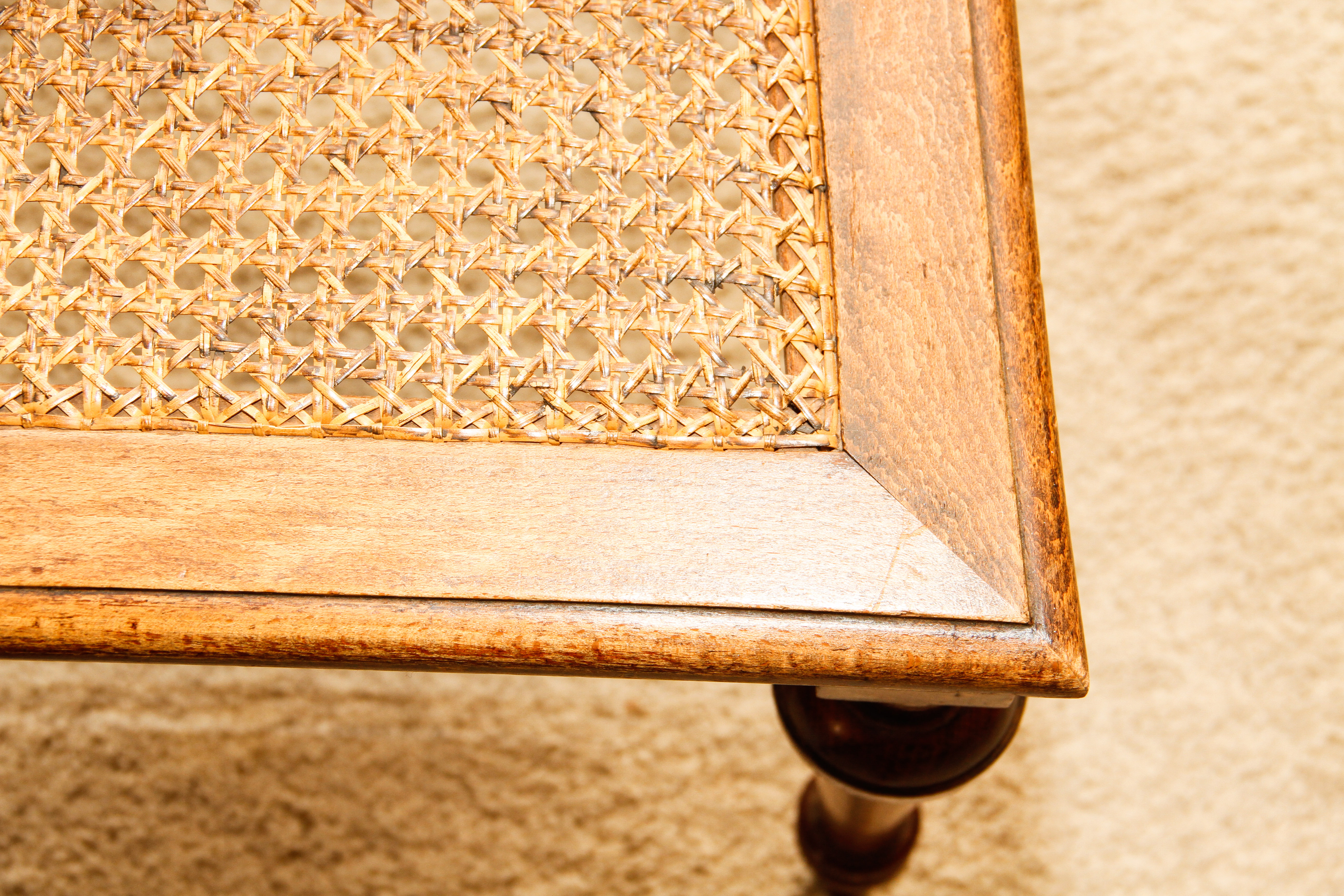 Set of Five Antique Cane Dining Chairs