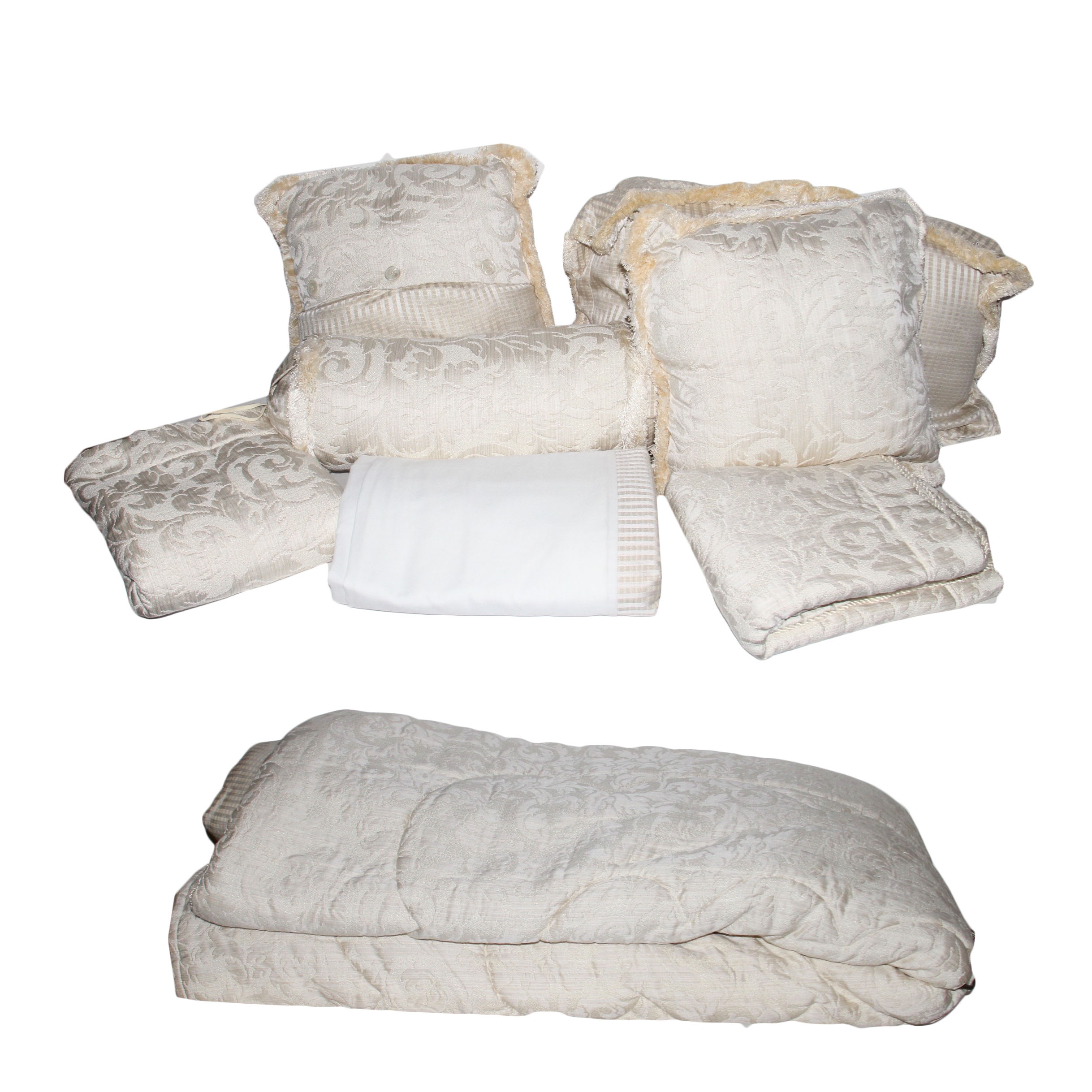 Ivory Colored King Bedding Set