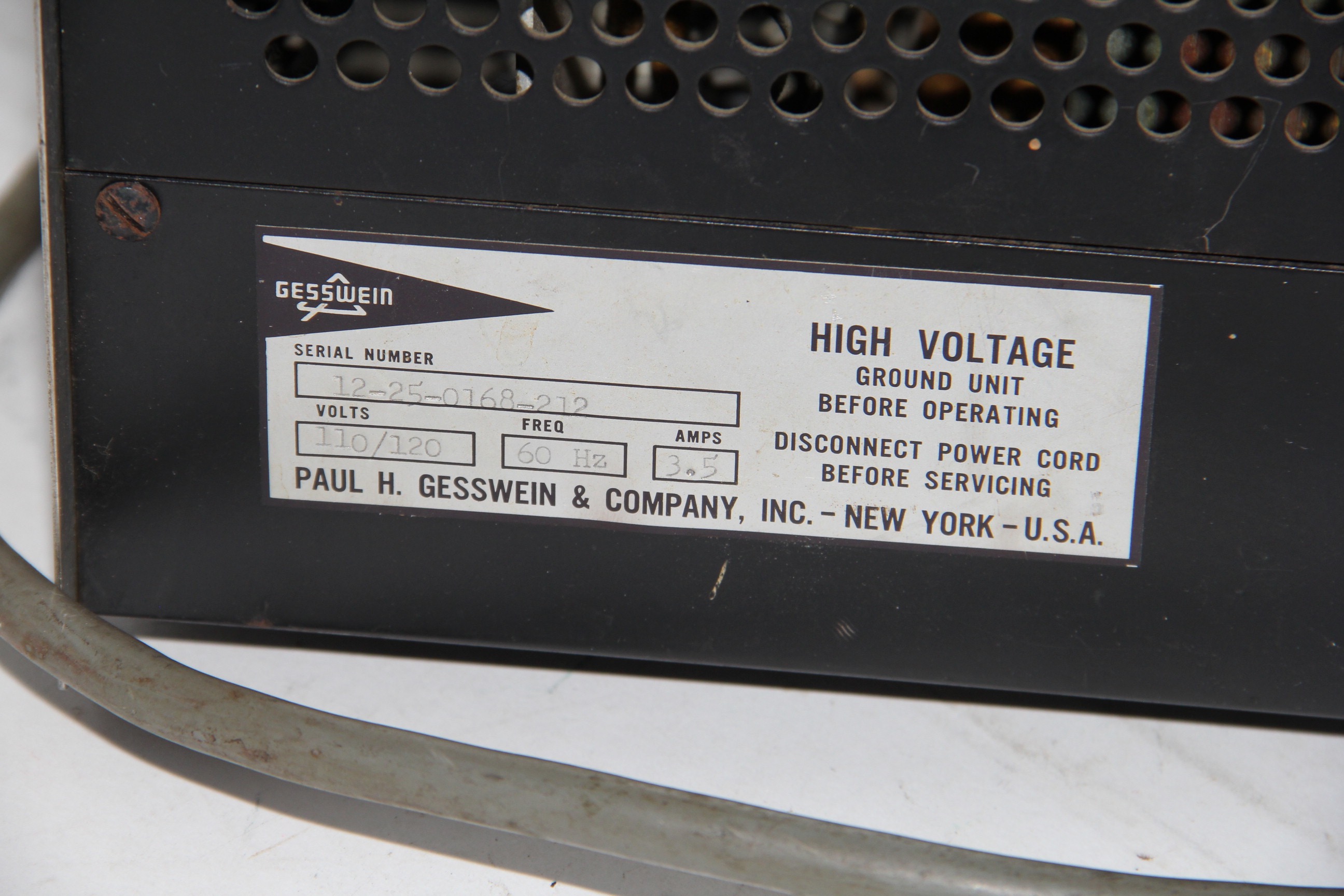 Vintage Gesswein Voltage Rectifier