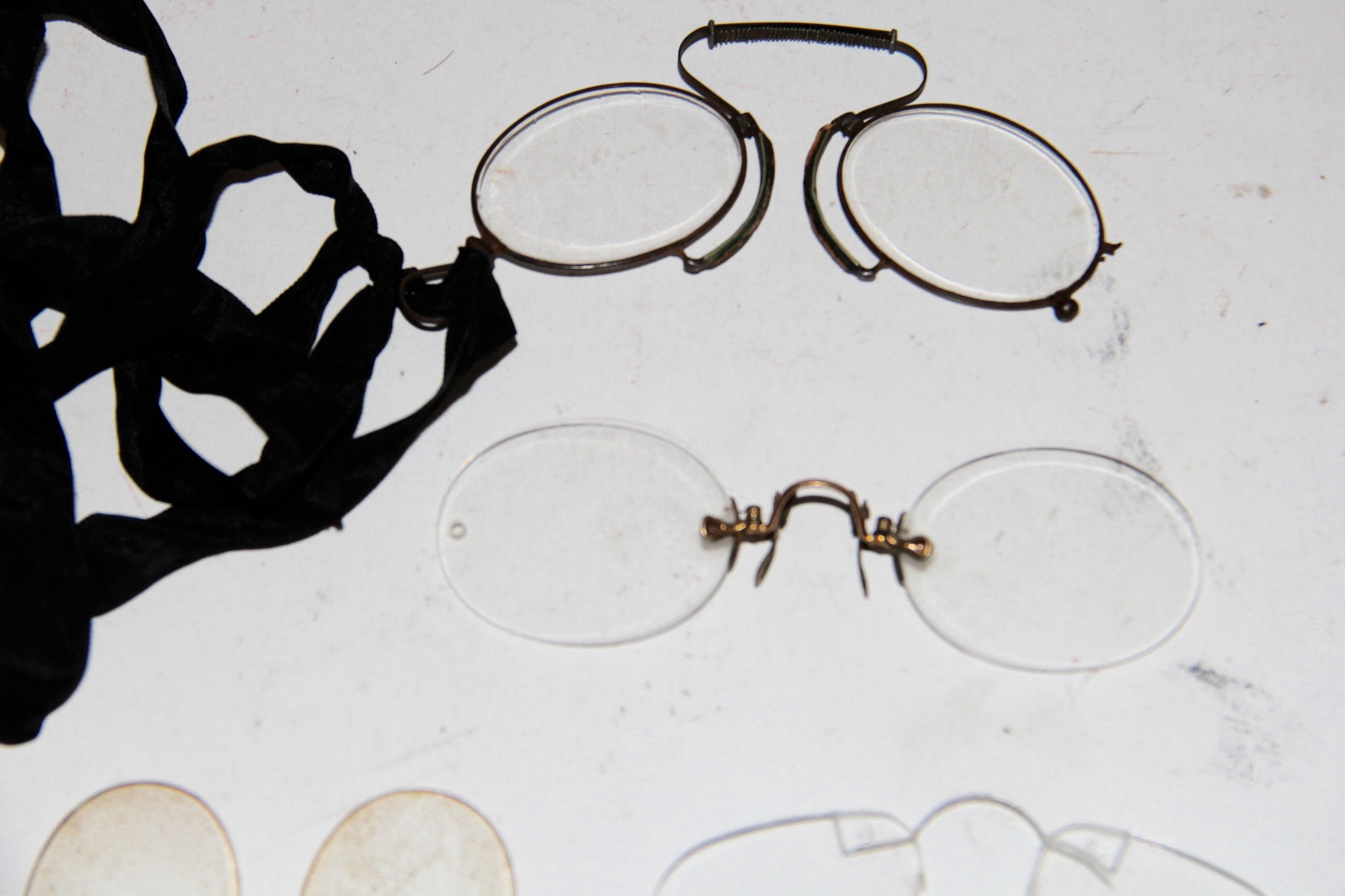 Assortment of Antique Eyeglass Accessories