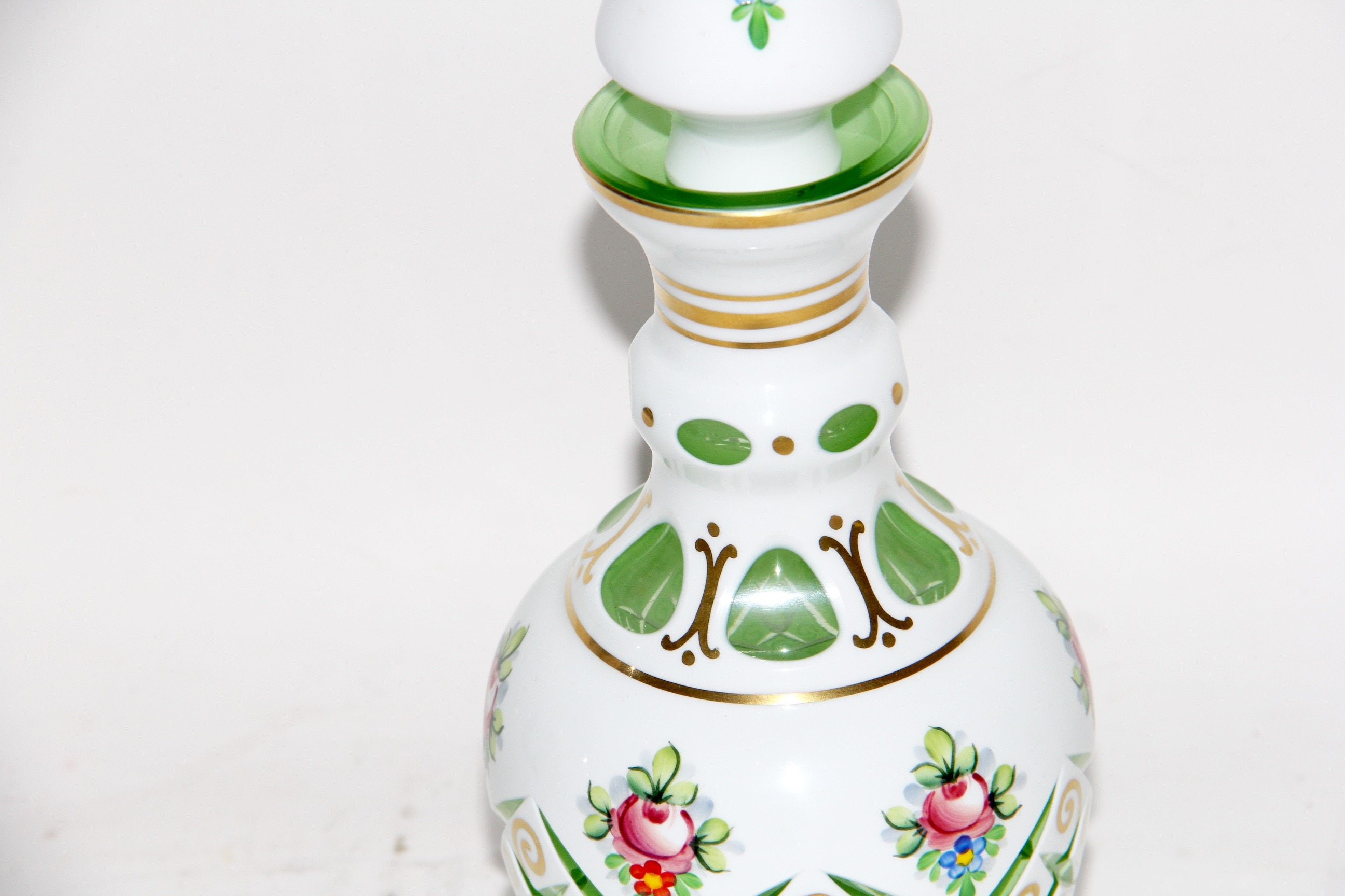 Hand Painted Glass Decanter