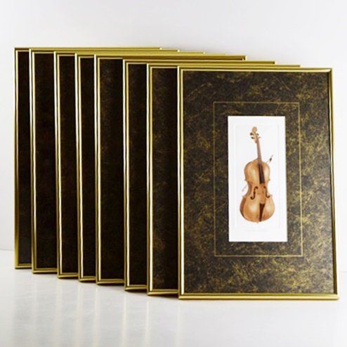 Eight Bailey Tidwell Musical Instrument Prints, Signed, Numbered and Beautifully Framed