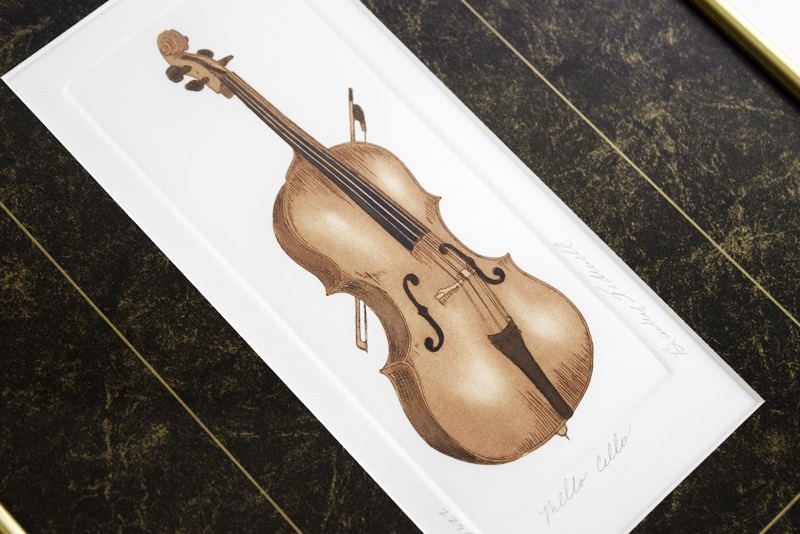 Eight Bailey Tidwell Musical Instrument Prints, Signed, Numbered and Beautifully Framed