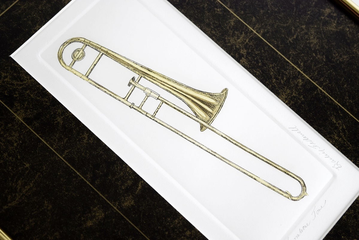 Eight Bailey Tidwell Musical Instrument Prints, Signed, Numbered and Beautifully Framed