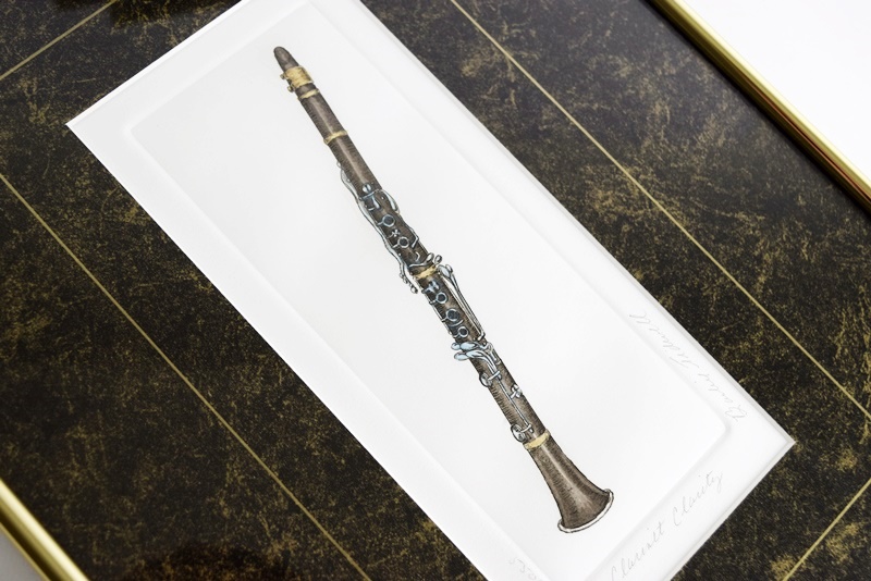 Eight Bailey Tidwell Musical Instrument Prints, Signed, Numbered and Beautifully Framed