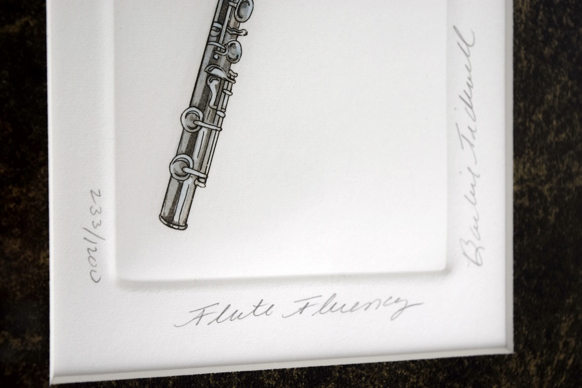 Eight Bailey Tidwell Musical Instrument Prints, Signed, Numbered and Beautifully Framed
