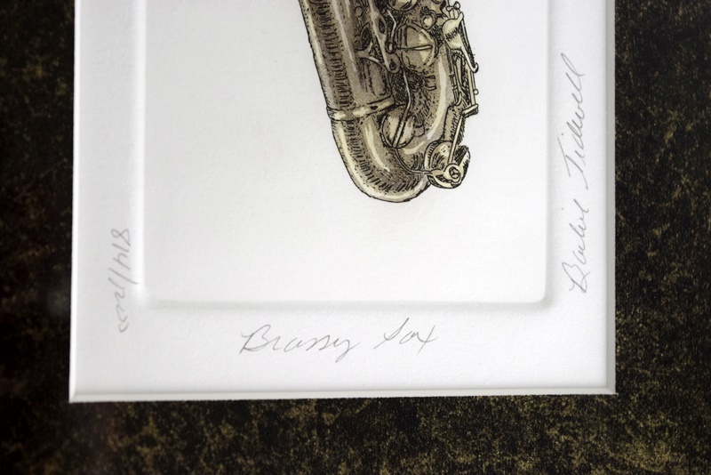 Eight Bailey Tidwell Musical Instrument Prints, Signed, Numbered and Beautifully Framed