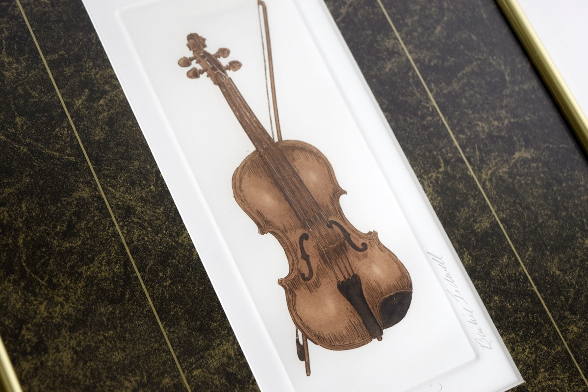 Eight Bailey Tidwell Musical Instrument Prints, Signed, Numbered and Beautifully Framed