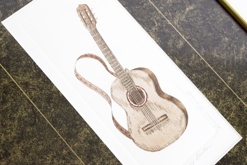 Eight Bailey Tidwell Musical Instrument Prints, Signed, Numbered and Beautifully Framed