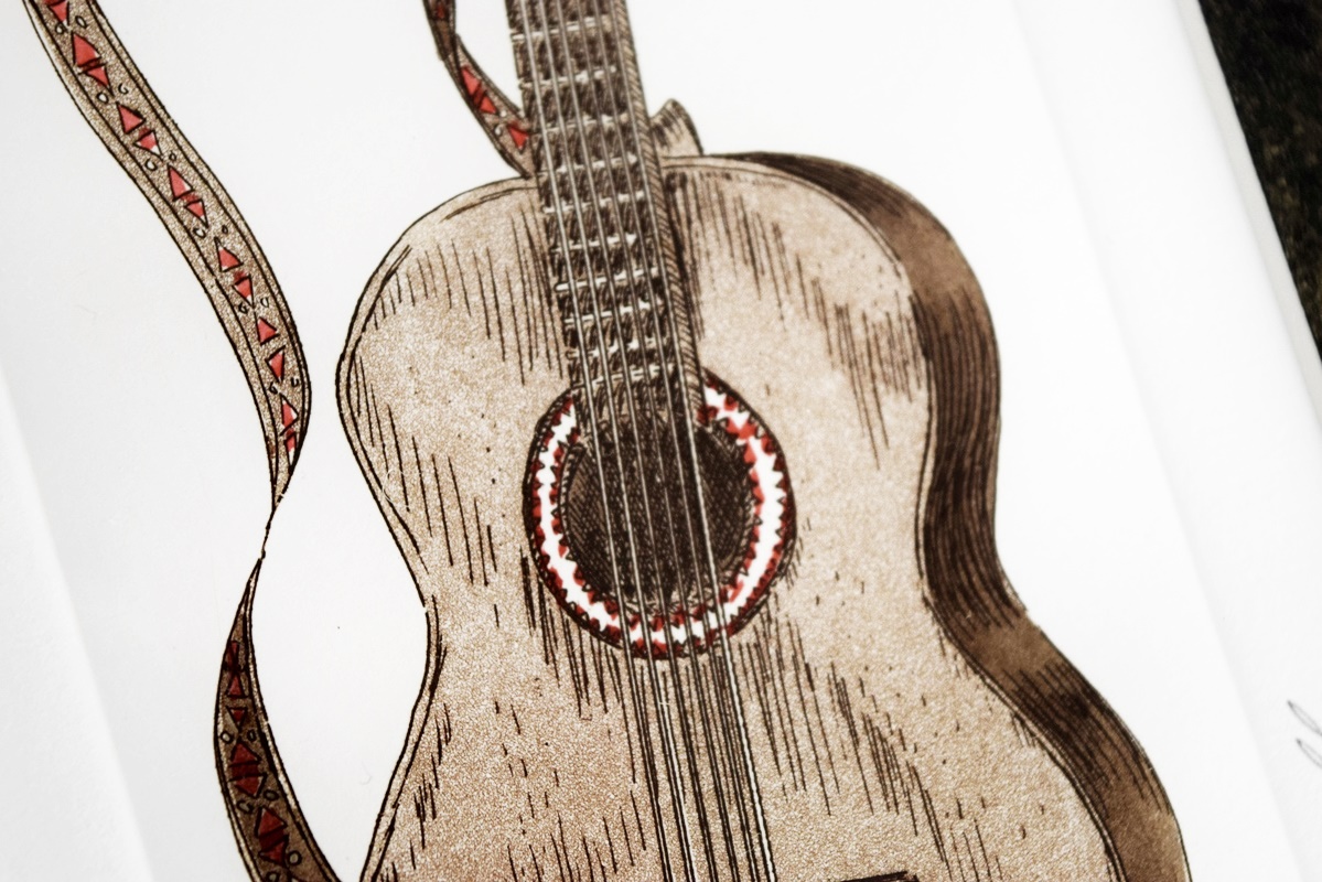 Eight Bailey Tidwell Musical Instrument Prints, Signed, Numbered and Beautifully Framed