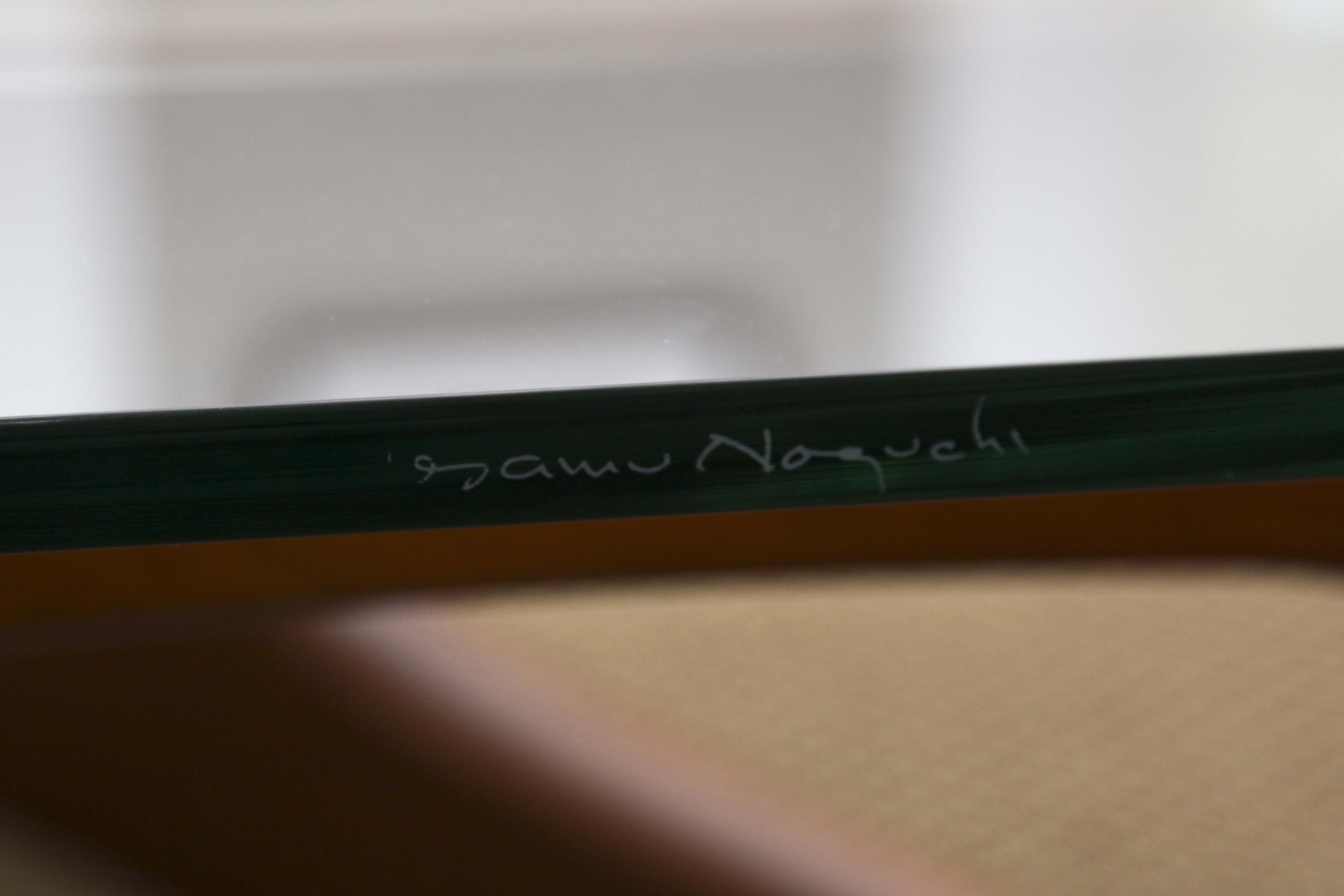 Noguchi Glass and Wood Coffee Table