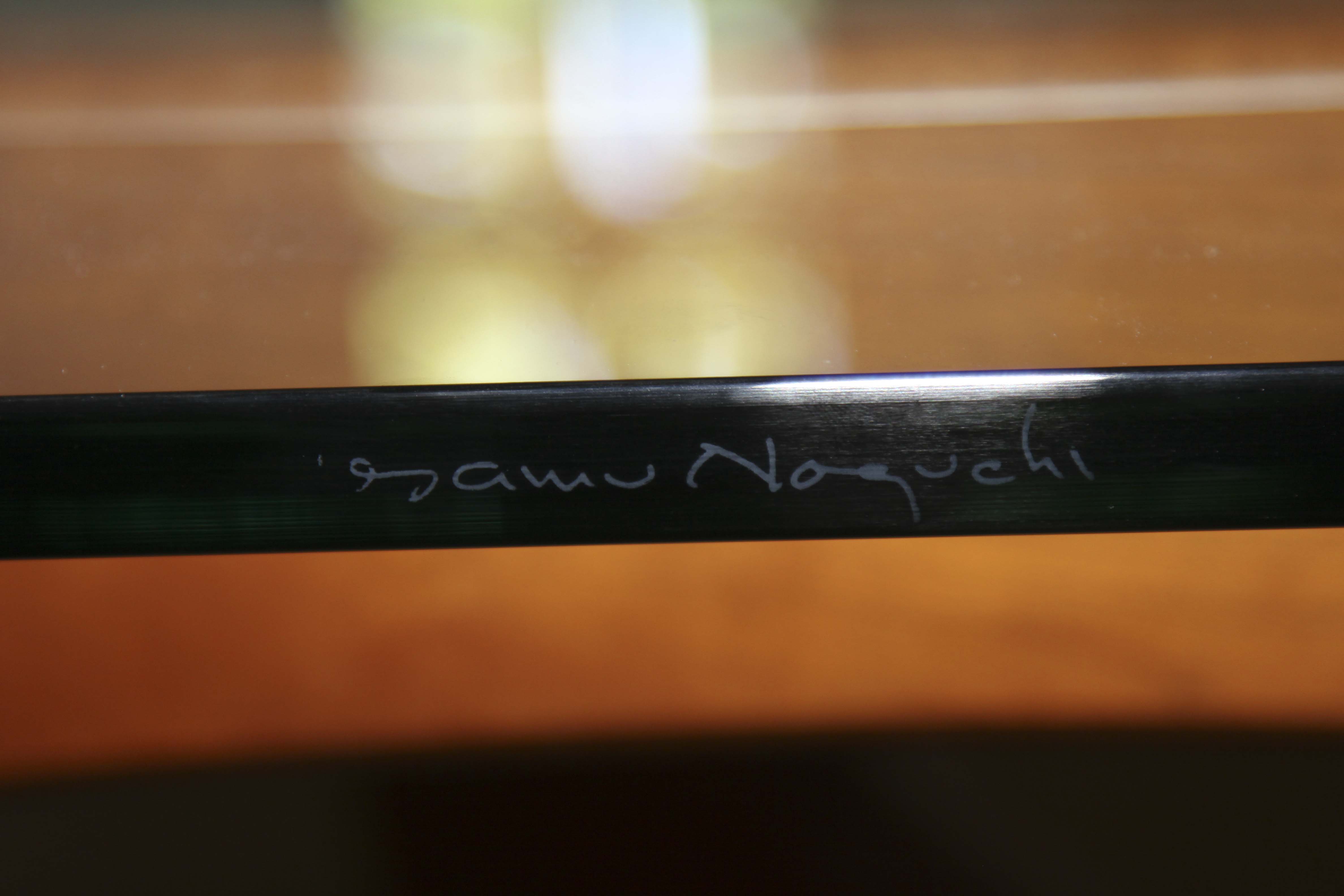 Noguchi Glass and Wood Coffee Table