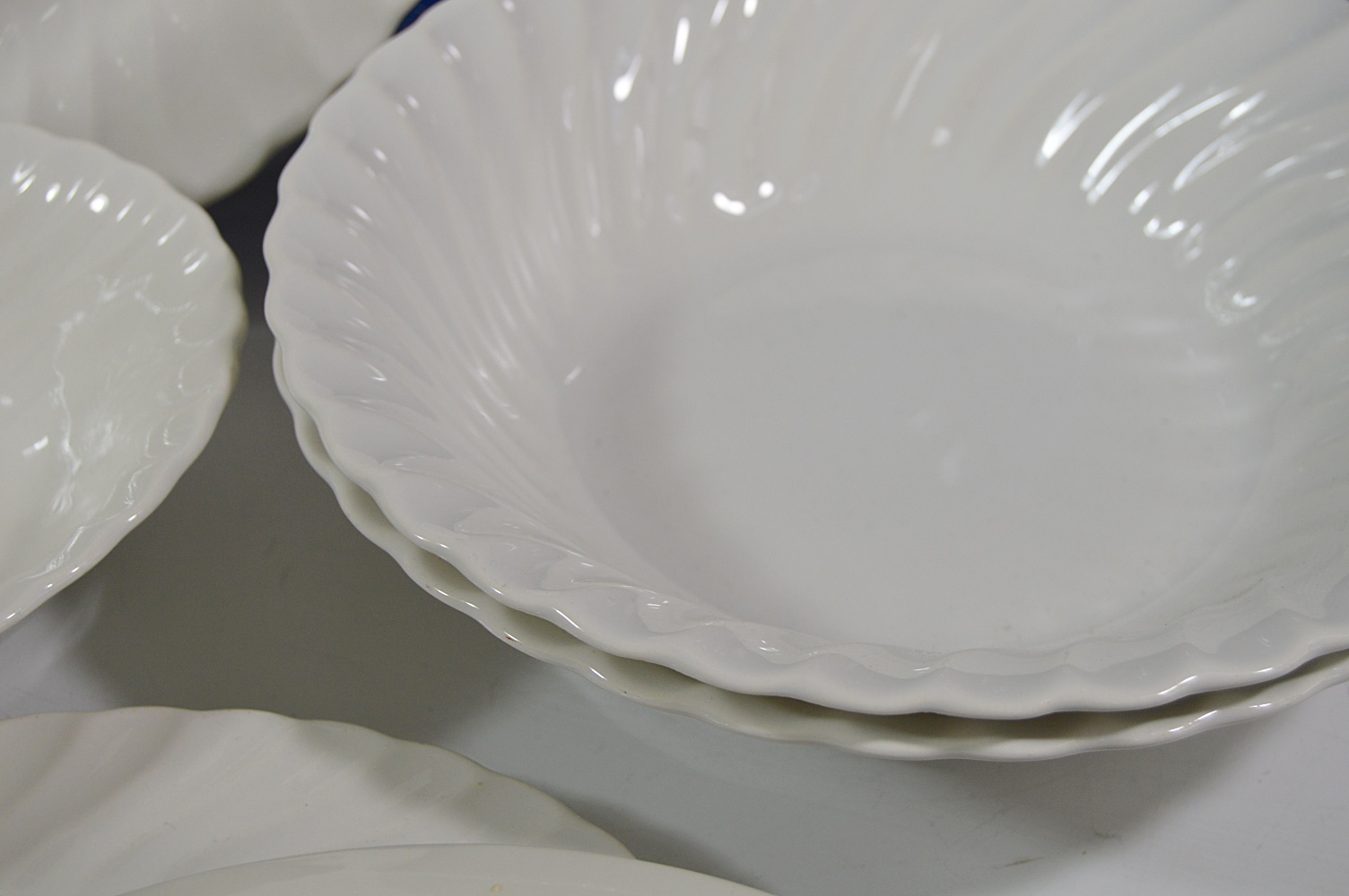 Blue and White China and Corning Ware Coffee Pot